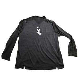 Nike Chicago White Sox MLB Long Sleeve Dri-FIT Shirt XXL Dark Grey Heather Logo